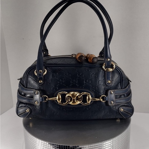 Gucci blue Leather Handbag pre owned Exellent condition - Picture 10 of 16